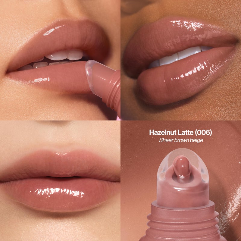 Revlon Glimmer Lip Treat Balm + Mask, Overnight Peptide Lip Treatment, Hydrating, 006 Hazelnut Latte, 0.4 fl oz - Image 2