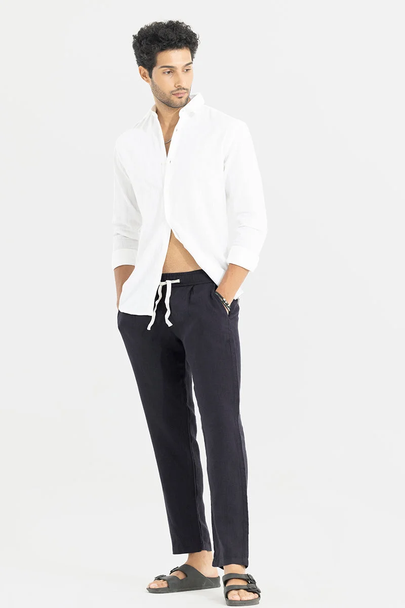 SNITCH Ace Navy Linen Pant