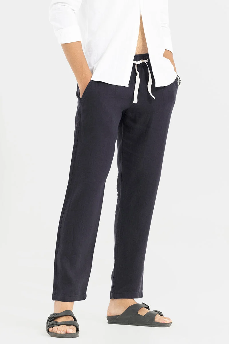 SNITCH Ace Navy Linen Pant