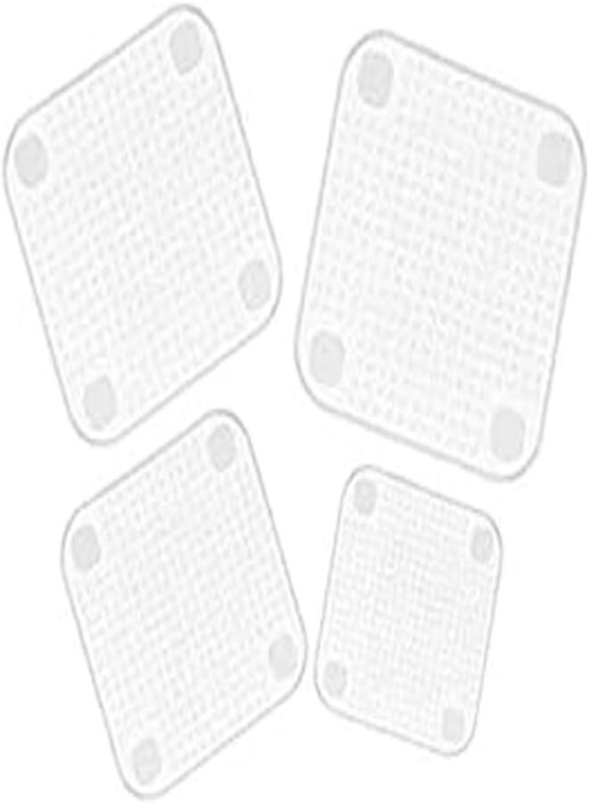 Heat Resistant Seal Food Stretch Wrap Reusable Silicone Cover Lids - Pack of 4 