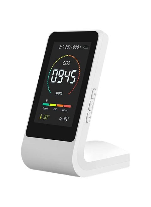 CO2 Monitor, CO2 Air Quality Tester, CO2 Detector Carbon Dioxide Monitor, CO2 Measuring Device, Rechargeable Carbon Dioxide Detecting Tool, Wireless Air Quality Monitor for Home, Office or School