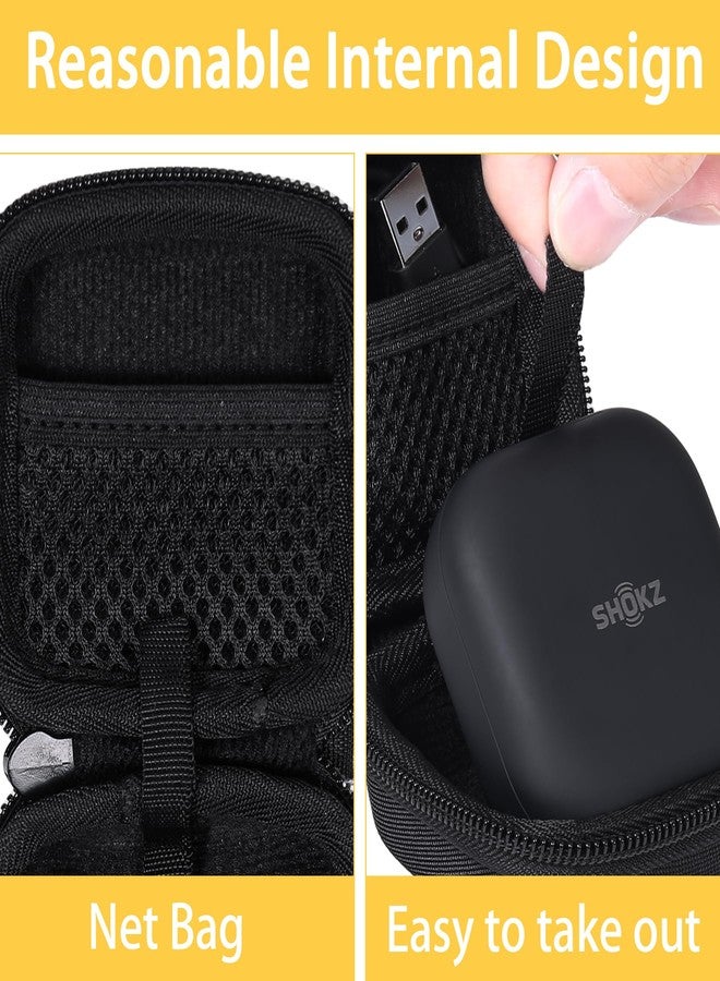 co2CREA Storage Carry Travel Hard Case for SHOKZ OpenFit Open Ear True Wireless Bluetooth Bone Conduction Headphones, Case only - Image 4