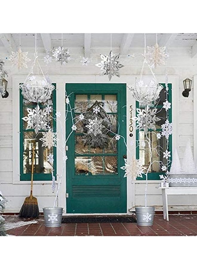 NIBEMINENT 6 Piece Snowflake Decorations Set - Image 3