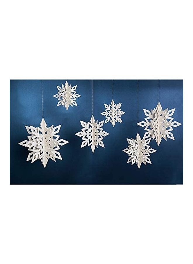 NIBEMINENT 6 Piece Snowflake Decorations Set - Image 2
