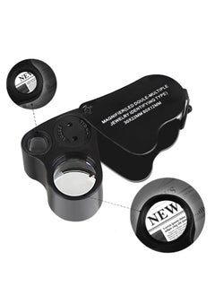 JARLINK 2 Pack 30X 60X Illuminated Jewelers Eye Loupe Magnifier Foldable Jewelry Magnifiers With Bright Led Light For Gems Jewelry Coins Stamps Etc White And Black  - Image 4