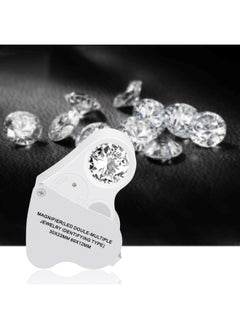 JARLINK 2 Pack 30X 60X Illuminated Jewelers Eye Loupe Magnifier Foldable Jewelry Magnifiers With Bright Led Light For Gems Jewelry Coins Stamps Etc White And Black  - Image 3