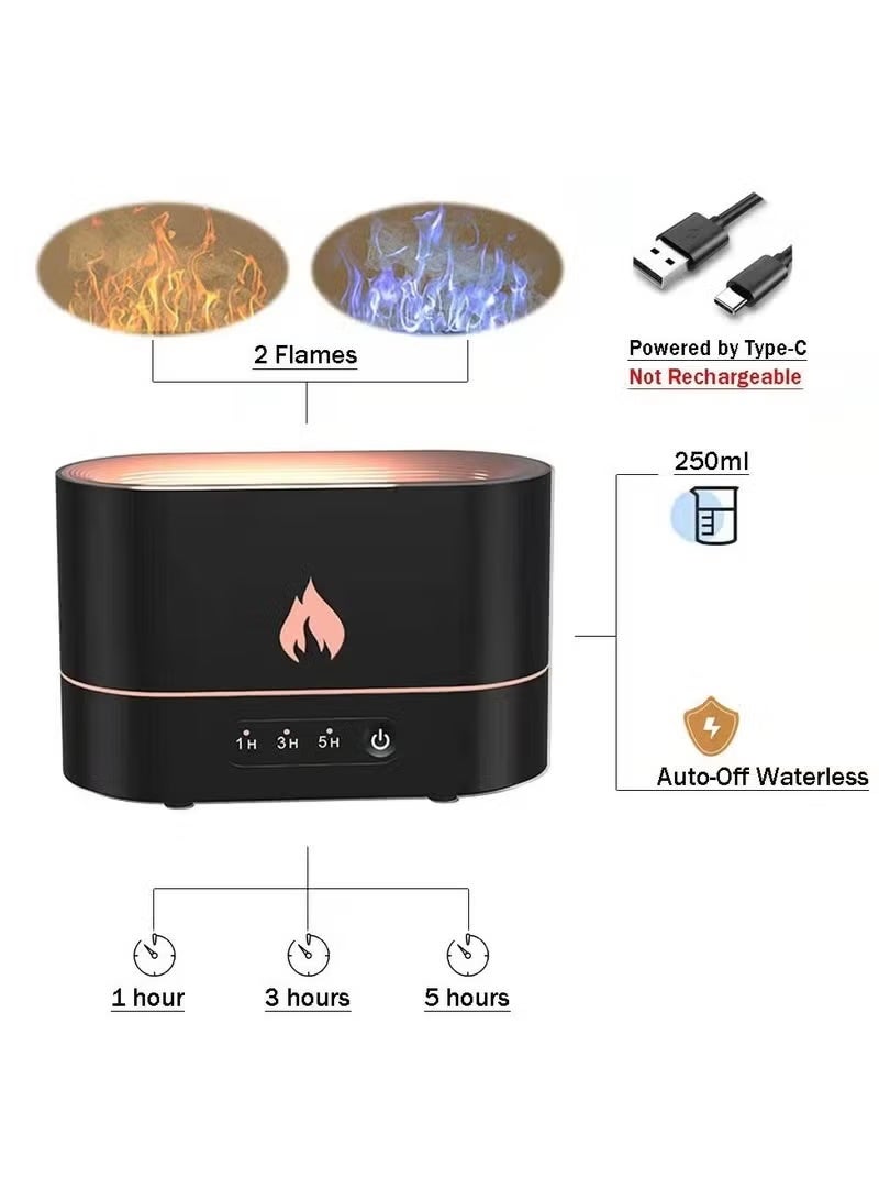 Generic Flame Essential Oil Diffuser with LED Light – Quiet Aroma Diffuser for Home Decor – Flame Effect Aromatherapy Diffuser for Bedroom & Office - Image 5