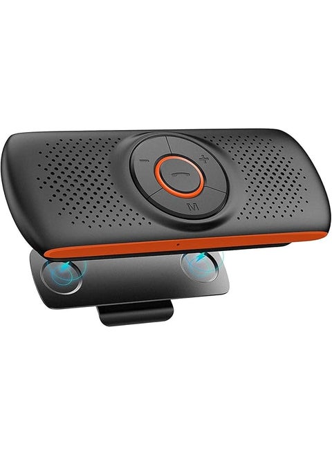 Bluetooth Handsfree Speakerphone For Cell Phone Wireless Car Kit Music Player Adapter With Back Clip Portable Bluetooth Speaker For Home Sport Outdoor Work With Siri Google Assistant Tf Card