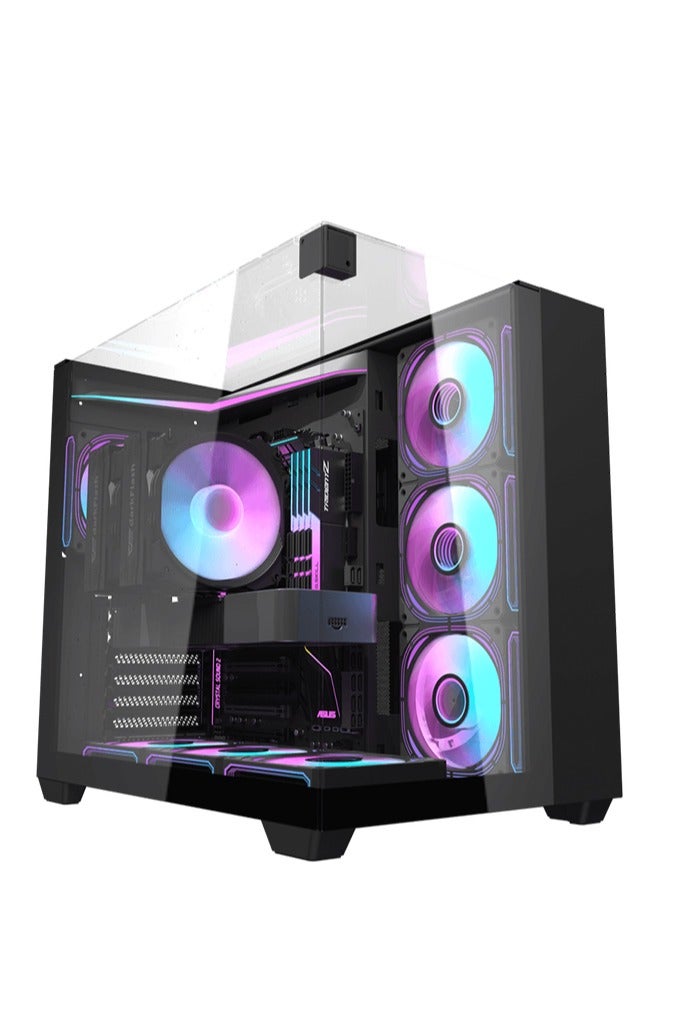 Truenort حاسوب ألعاب ستارلايت، AMD رايزن 7-5800، RTX 3050، 16 جيجابايت رام، 1 تيرابايت SSD، ويندوز 11 برو، صندوق أسود - Image 3