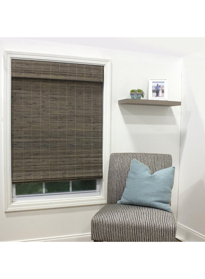 Radiance Cordless Bamboo Roman Shades for Windows  Flatstick Bamboo Blinds for SemiPrivate Light Control  Easy to Lift  Fold Up Window Shades  Driftwood  285 in W x 64 in L  2216604E - Image 3