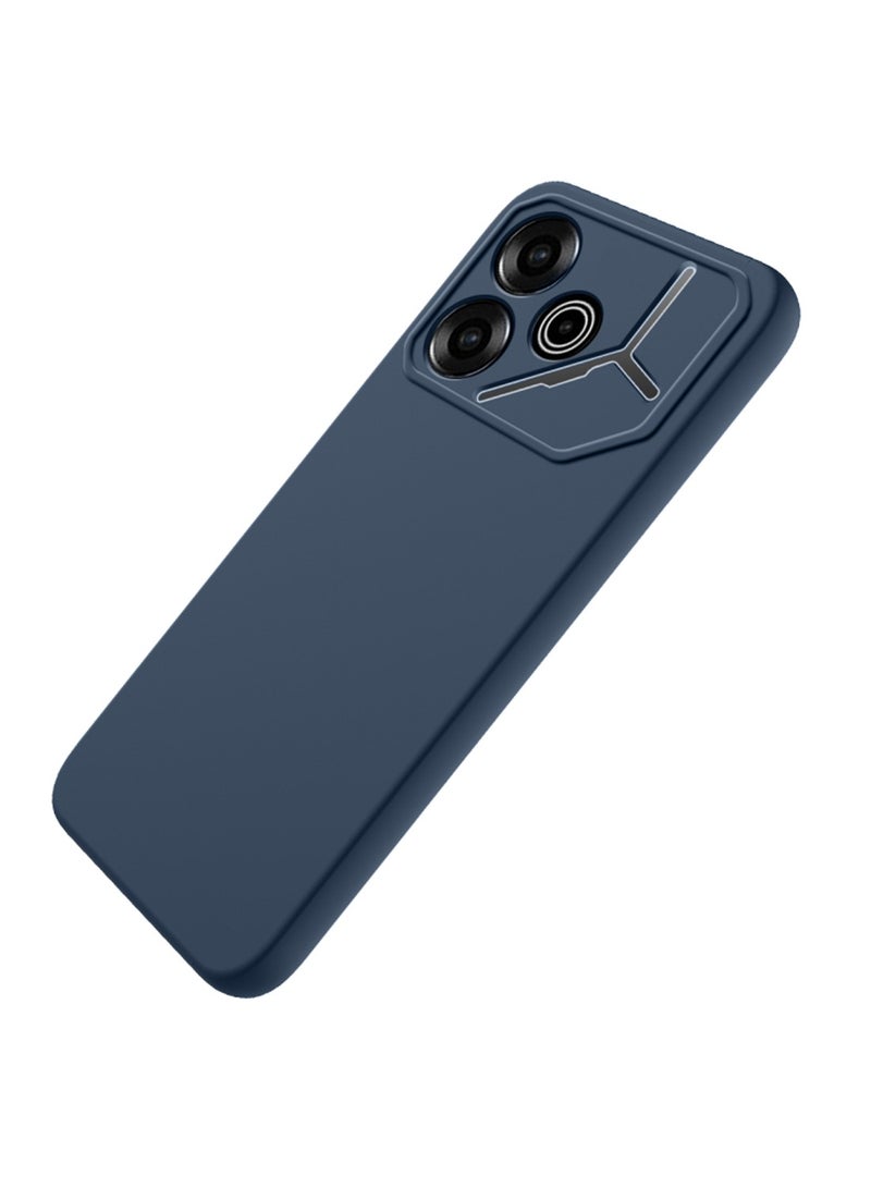 Wtech Tecno Pova 6 4G 2024 Premium Liquid Silicone Case Cover Strom Blue - Image 3