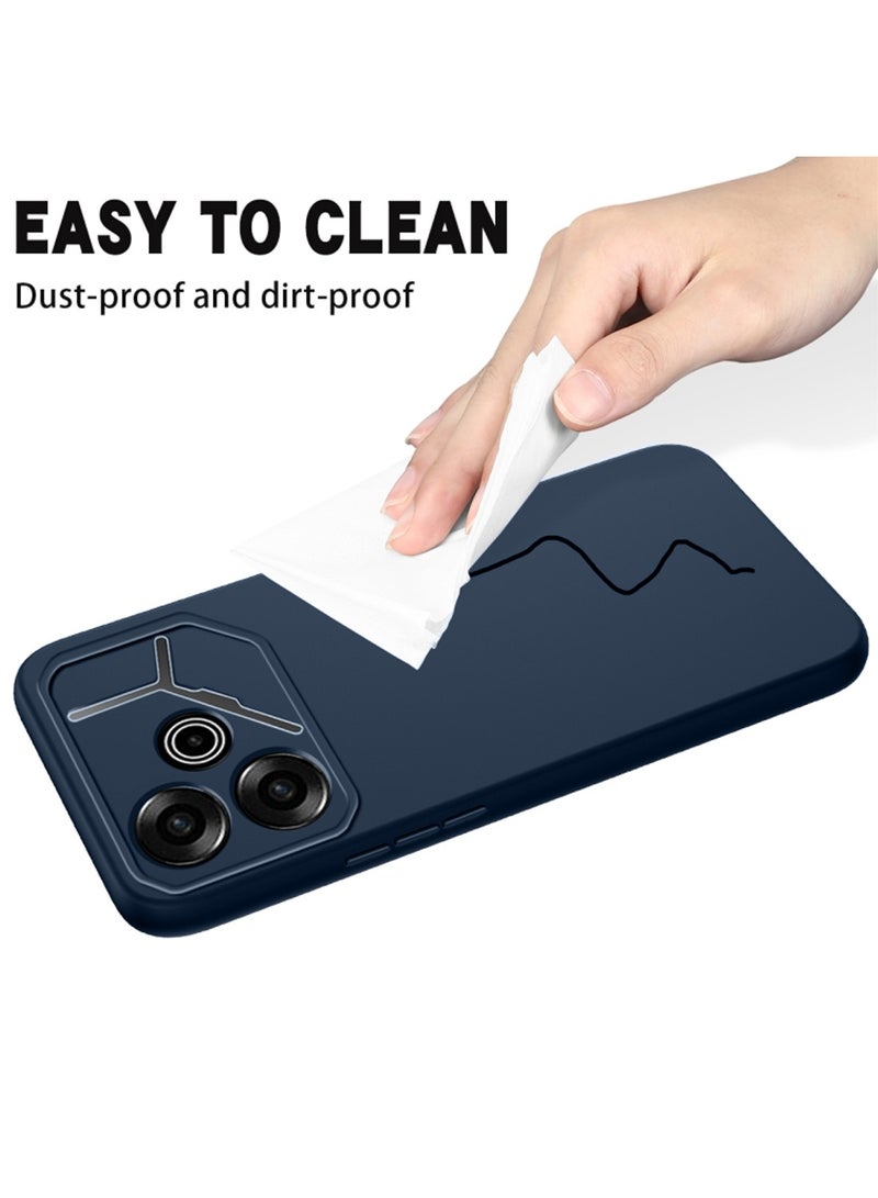 Wtech Tecno Pova 6 4G 2024 Premium Liquid Silicone Case Cover Strom Blue - Image 4