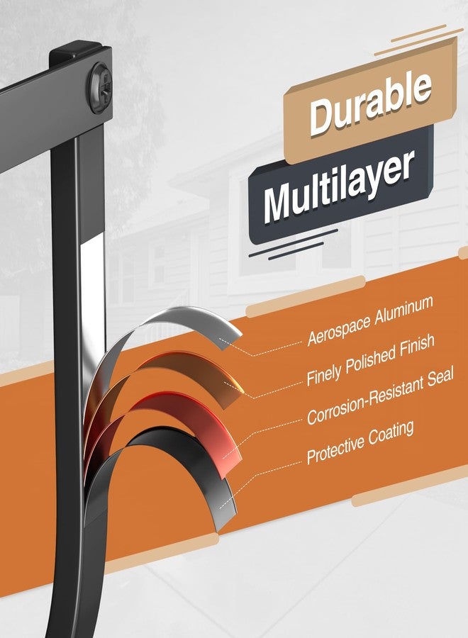 حامل خرطوم الحديقة المثبت على الحائط - حامل خرطوم مياه معدني للاستخدام الخارجي، خطاف خرطوم متين لتخزين الحديقة أو المرآب أو الفناء - Image 3