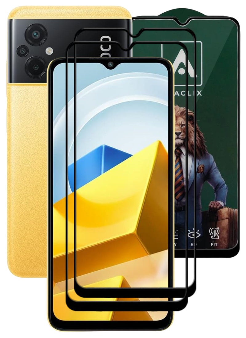 ACLIX 2 Pieces Antistatic ESD Dustproof Premium Quality High Definition Tempered Glass Screen Protector Designed For Xiaomi Poco M5 - Image 1