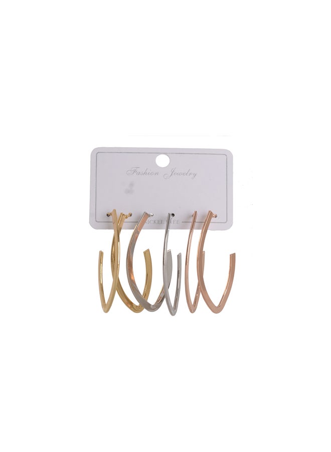 Akher el Ankoud Set of 3 Earrings 