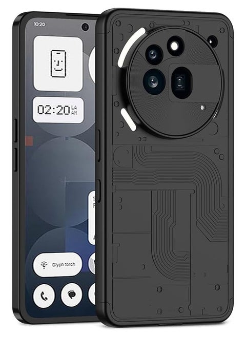 For Nothing Phone 3a Pro Case, 360 Degree Full Body Hard Plastic Material Protective Back Cover, Detachable Split Slim Fit Shockproof Casing, Anti-Scratch Bumper Mobile Phone Case