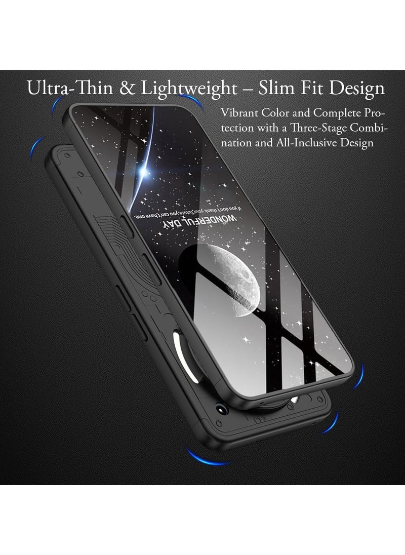 For Nothing Phone 3a Pro Case, 360 Degree Full Body Hard Plastic Material Protective Back Cover, Detachable Split Slim Fit Shockproof Casing, Anti-Scratch Bumper Mobile Phone Case