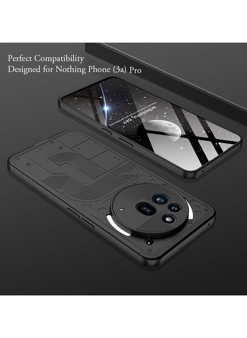 For Nothing Phone 3a Pro Case, 360 Degree Full Body Hard Plastic Material Protective Back Cover, Detachable Split Slim Fit Shockproof Casing, Anti-Scratch Bumper Mobile Phone Case