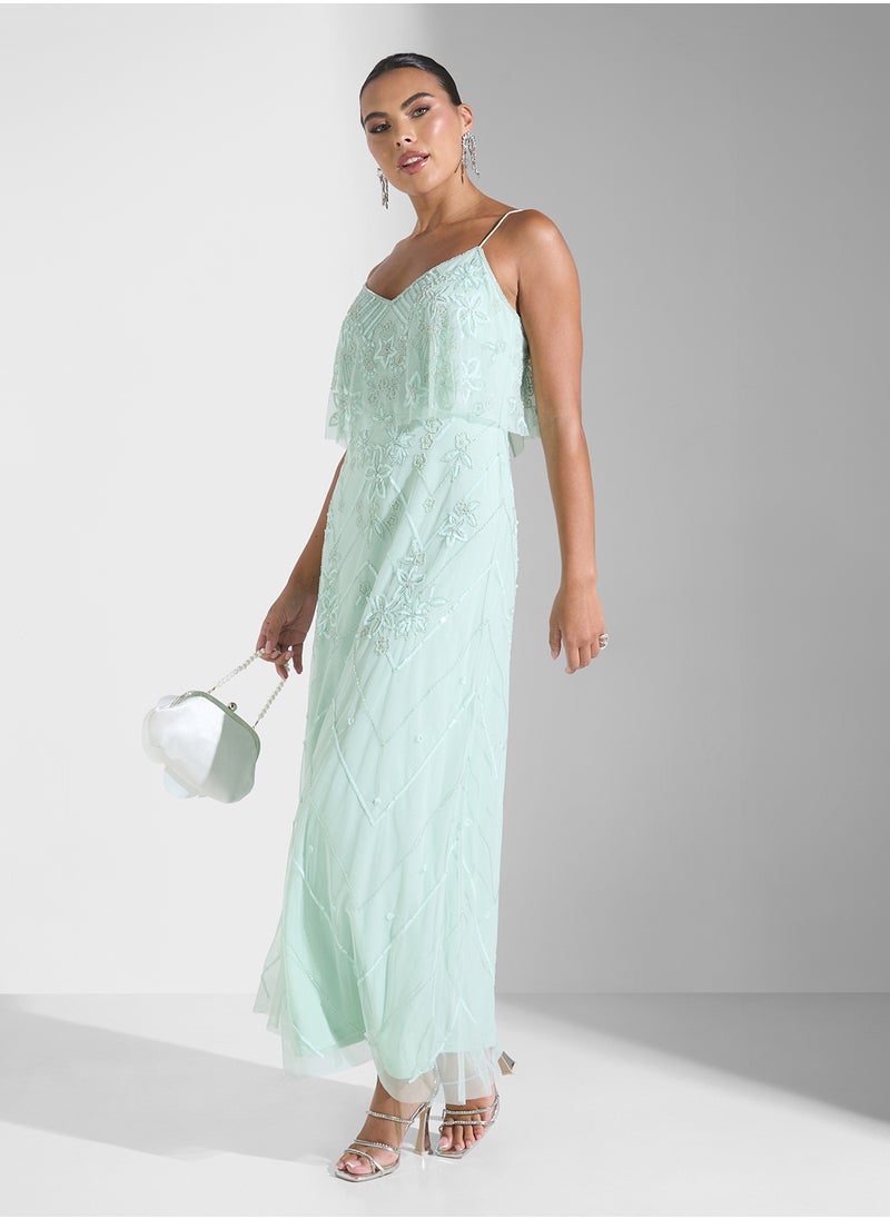 Namshi x - Embellished Strappy Evening Dress - Image 1