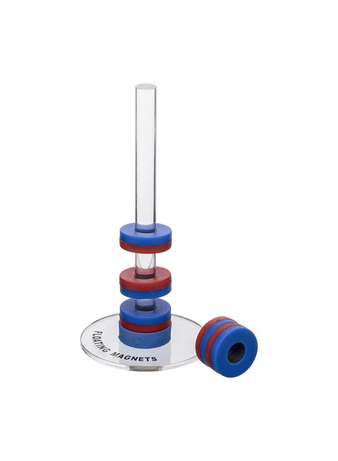 Supertek Supertek Floating Ring Magnets Set of 5 with Plastic Stand | Science & Physics Educational Toy | Brain Boosting Activities for Kids 4+  - Image 2
