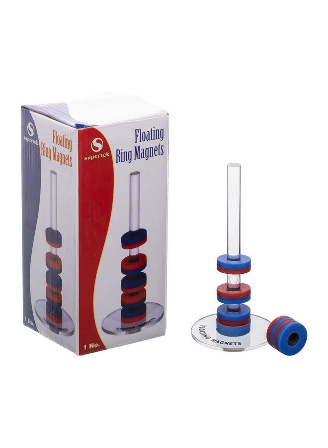 Supertek Supertek Floating Ring Magnets Set of 5 with Plastic Stand | Science & Physics Educational Toy | Brain Boosting Activities for Kids 4+  - Image 5