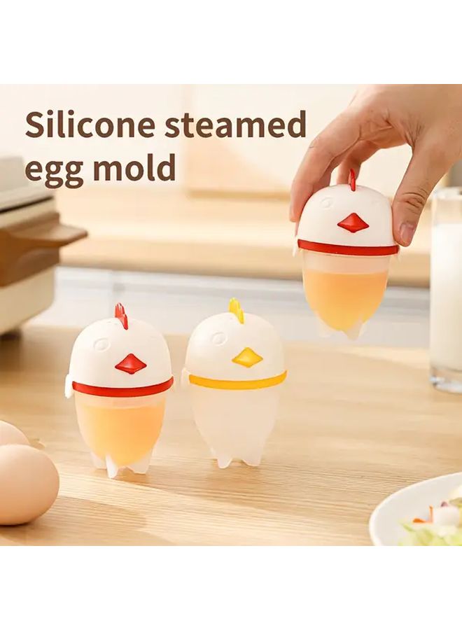 Red Silicone Egg Steamer Mold Multi Functional Non Stick Kitchen Tool For Home Use - Image 1
