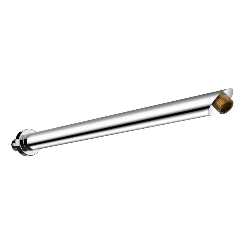 Fortune FORTUNE Premium Stainless Steel Round Cross Shower Arm for Overhead Showers Brass Thread Shower Arm Extension Chrome Finish Shower Holder 15 Inches - Image 1