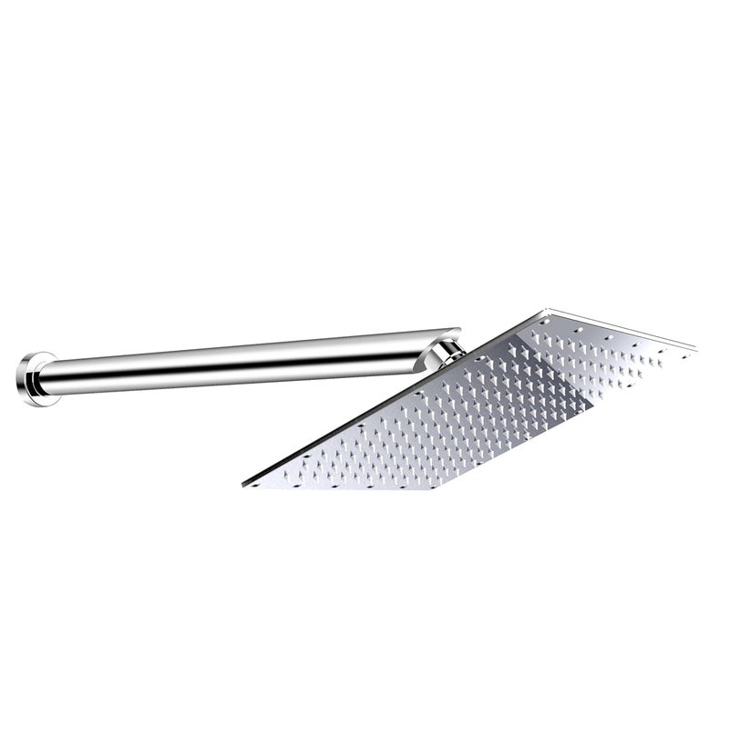 Fortune FORTUNE Premium Stainless Steel Round Cross Shower Arm for Overhead Showers Brass Thread Shower Arm Extension Chrome Finish Shower Holder 15 Inches - Image 5