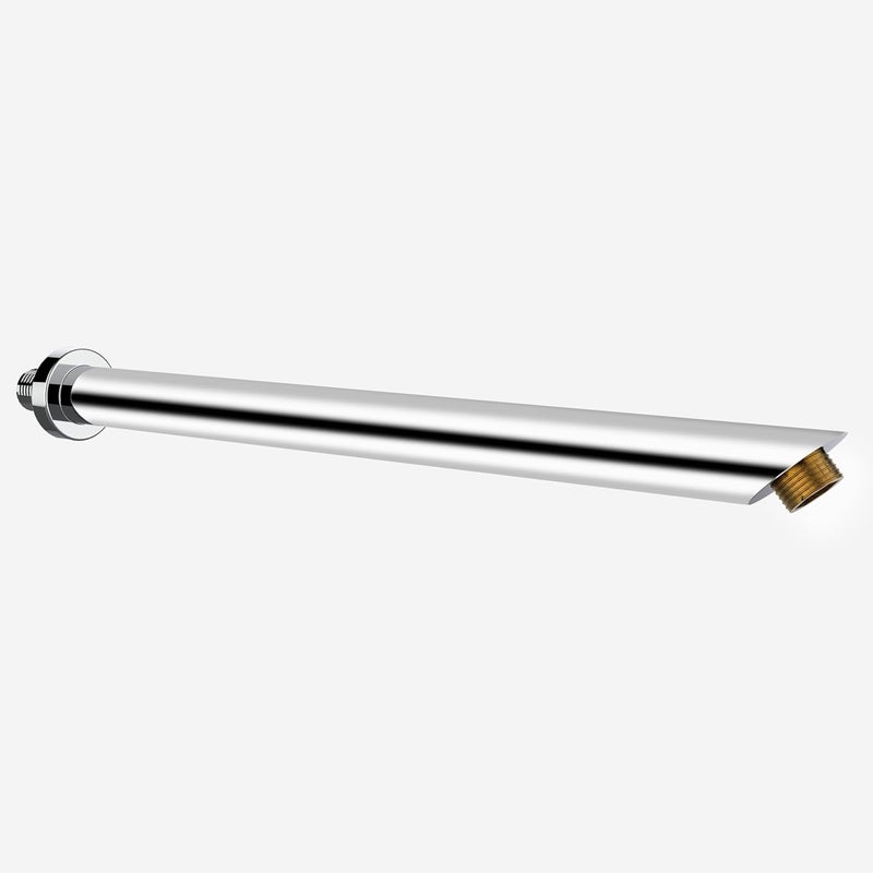 Fortune FORTUNE Premium Stainless Steel Round Cross Shower Arm for Overhead Showers Brass Thread Shower Arm Extension Chrome Finish Shower Holder 15 Inches - Image 4