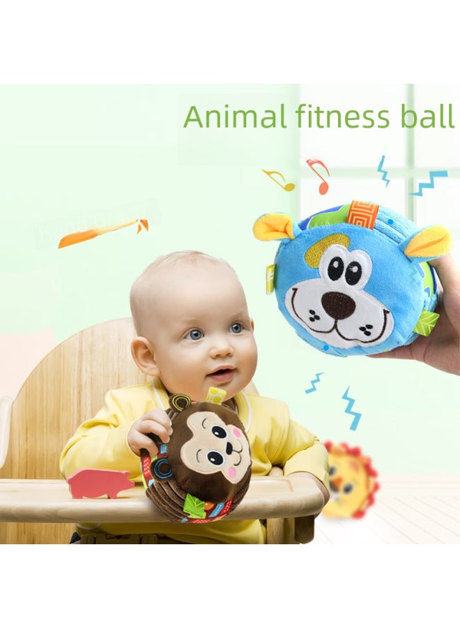 لعبة أحجية الأطفال المرحة ذات الصوت الكرتوني والخشخشة، لعبة ألغاز الكرة، كرة التقاط اليد للطفل، التفاعل بين الوالدين والطفل- اللون: كرة صيد يدوية للجرو الكرتوني - Image 2