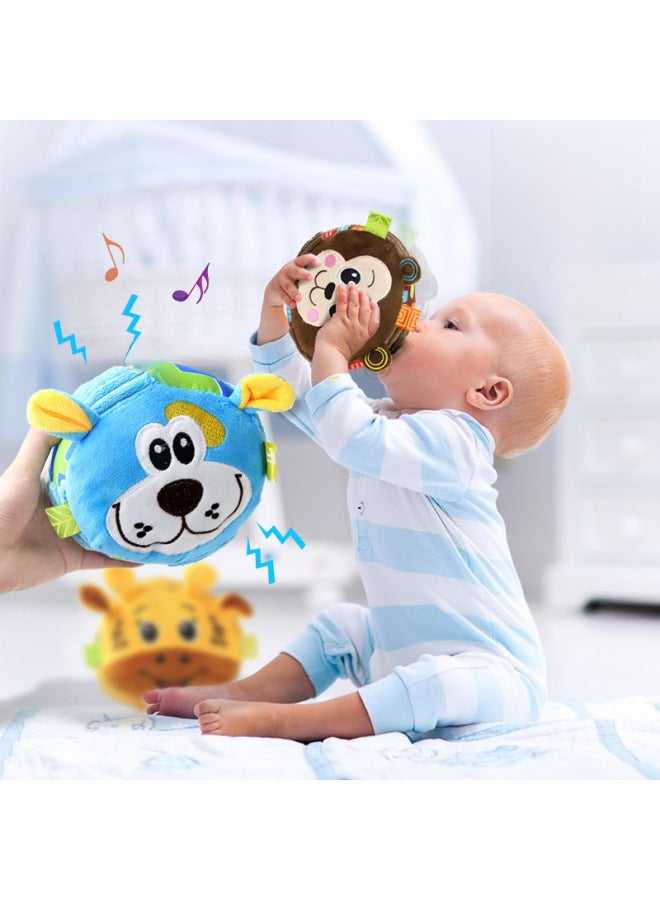 لعبة أحجية الأطفال المرحة ذات الصوت الكرتوني والخشخشة، لعبة ألغاز الكرة، كرة التقاط اليد للطفل، التفاعل بين الوالدين والطفل- اللون: كرة صيد يدوية للجرو الكرتوني - Image 4