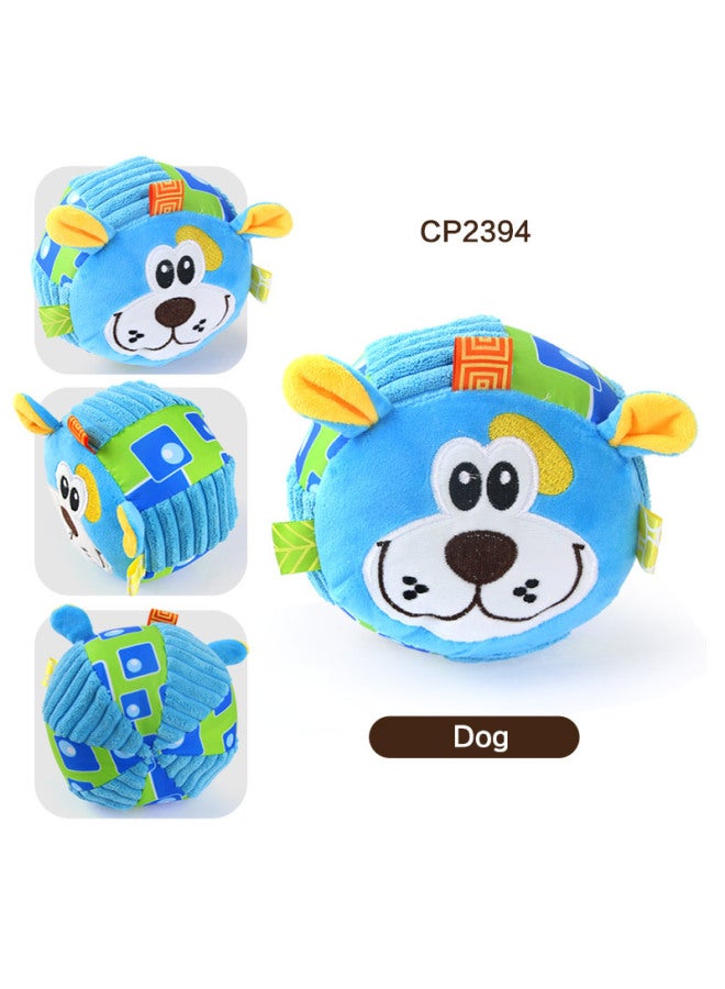 لعبة أحجية الأطفال المرحة ذات الصوت الكرتوني والخشخشة، لعبة ألغاز الكرة، كرة التقاط اليد للطفل، التفاعل بين الوالدين والطفل- اللون: كرة صيد يدوية للجرو الكرتوني - Image 1