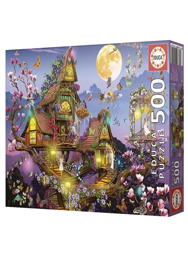 Educa - 500 piece puzzle for adults | Fairy House Includes Fix Puzzle glue. Approximate measurement once assembled: 48 x 34 cm. From 11 years old (19554) - Image 4