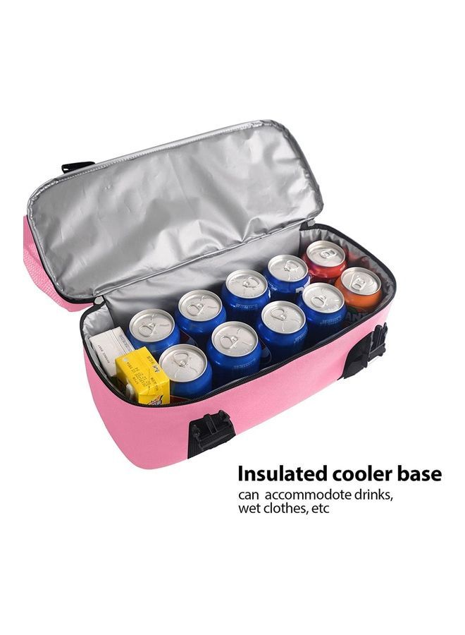 NIBEMINENT Mesh Beach Picnic Tote With Insulated Cooler Bag - Image 5