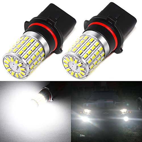 PHINLION Super Bright 3014 72-SMD P13W 12277 SH23W 6000K Xenon White LED DRL Driving Light Bulbs for 2010 2011 Camaro Daytime Running Lights, Pack of 2 - Image 1