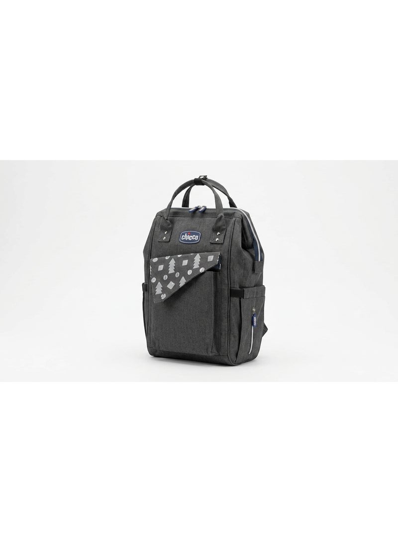 Chicco Multi-Function Baby Diaper Bag Backpack with Large Capacity & Multiple Pockets for Moms, Travel & Baby Care - Grey - Image 4