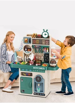 Garlo 93 PCS Kitchen Playset,Kids Kitchen Toys with Realistic Lights and Sounds,Pretend Steam and Water Tank Functions,Kitchen Color Changing Play Food Accessories for Boys and Girls  - Image 3