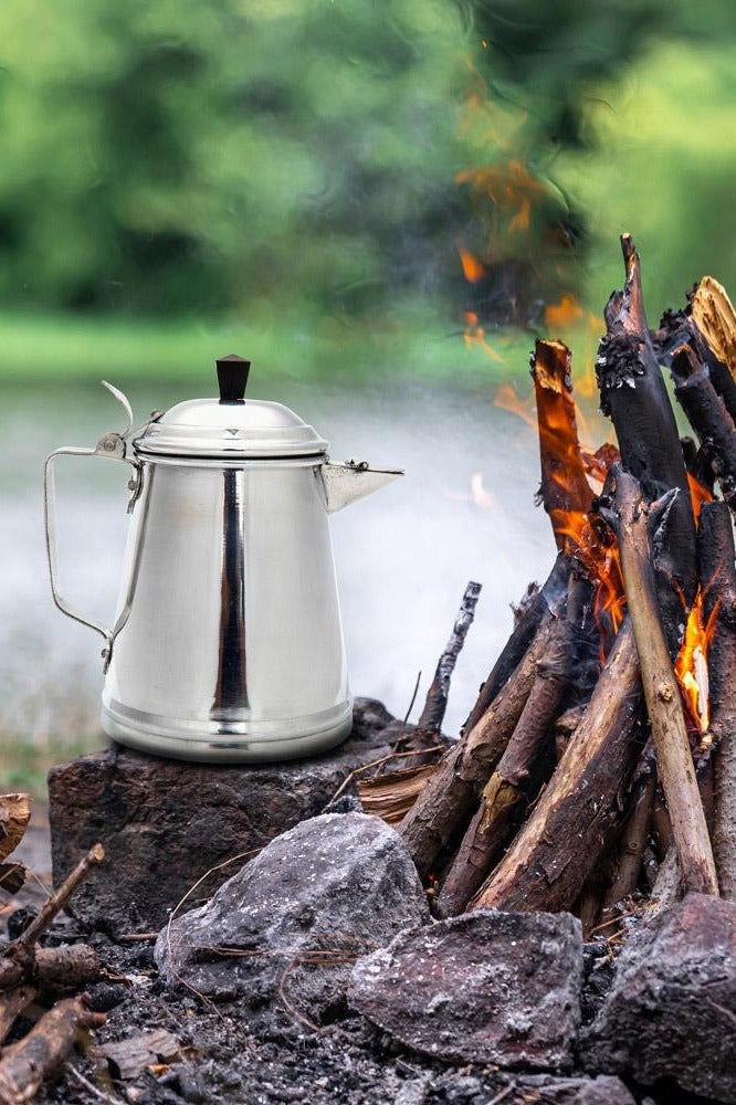 أبوتاير ابريق بكرج من الألومنيوم لغلي القهوة والحليب مع غطاء بعدة مقاسات - Image 5