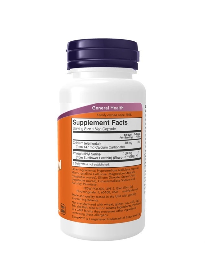 now Supplements, Soy-Free Phosphatidyl Serine (150mg), Brain Health*, 60 Veg Capsules - Image 2