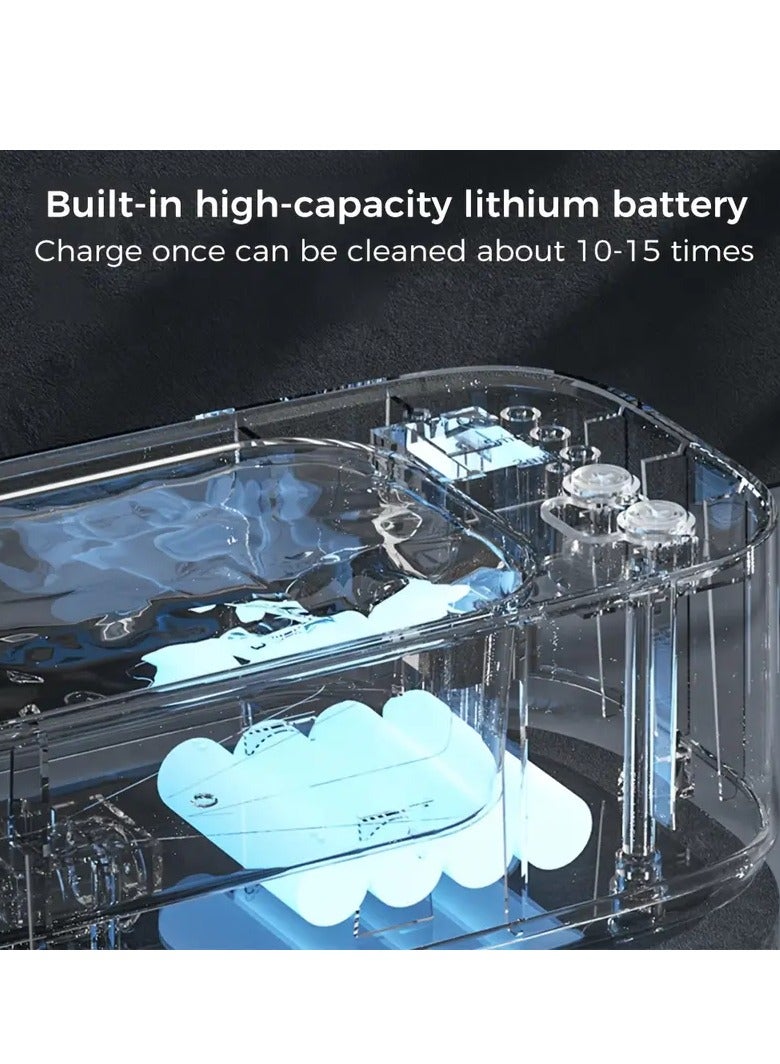 منظف بالموجات فوق الصوتية متعدد الوظائف للنظارات والمجوهرات والساعات - جهاز تنظيف محمول عالي التردد، بطارية ليثيوم قابلة لإعادة الشحن 500 مللي أمبير، يعمل عبر USB، تنظيف عميق 47 كيلوهرتز للاستخدام ا - Image 5