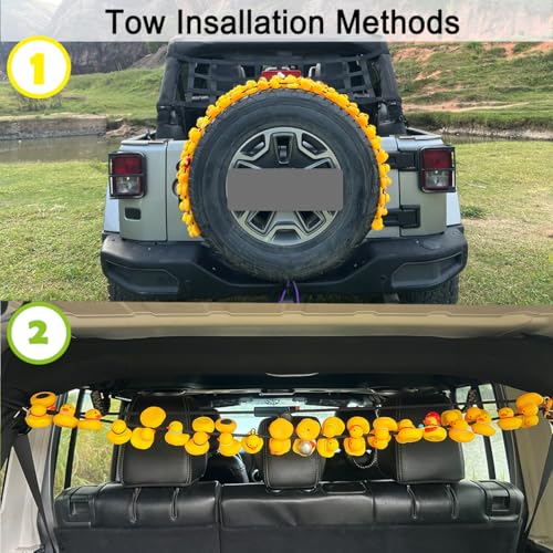 EJDRFN Duck Holder for JeepHangs 60 DucksDuck Holder for Jeep Wrangler YJ TJ JK JLGladiator JTRubber Ducks Display HoldersDuck Mount for Spare Tire DecorationPurple - Image 3