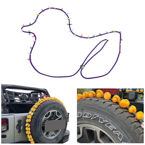EJDRFN Duck Holder for JeepHangs 60 DucksDuck Holder for Jeep Wrangler YJ TJ JK JLGladiator JTRubber Ducks Display HoldersDuck Mount for Spare Tire DecorationPurple - Image 1