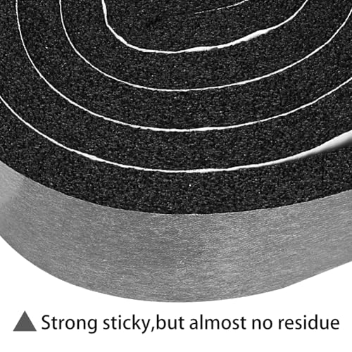 YIJUHOU 2 Rolls 1 Inch W 3/8 Inch T Weather Stripping Air Conditioner Open Cell Foam Seal Tape, Window Insulation High Resilience Seal Strip for Doors Window,Total 16FT - Image 2