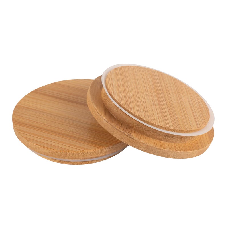 Weck Jars - 33.8 fl. oz Weck Tulip Jars 1 Liter - Sour Dough Starter Jars - Large Glass Jars for Sourdough Suitable for Canning and Storage - (2 Jars, Glass Lids & Wooden Lids) - Image 5