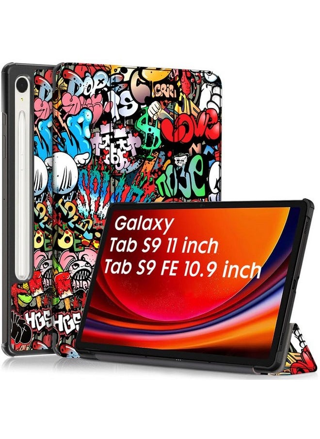 Robustrion - Robustrion Cover for Samsung Tab S9 Cover Case 11 inch, Flip Stand Back Case Cover for Samsung Galaxy Tab S9 Tablet Cover 11 inch [Supports Auto Sleep Wake] - Hippy - Image 1