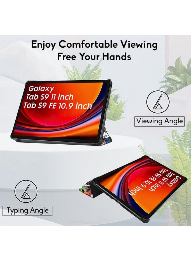 Robustrion - Robustrion Cover for Samsung Tab S9 Cover Case 11 inch, Flip Stand Back Case Cover for Samsung Galaxy Tab S9 Tablet Cover 11 inch [Supports Auto Sleep Wake] - Hippy - Image 1