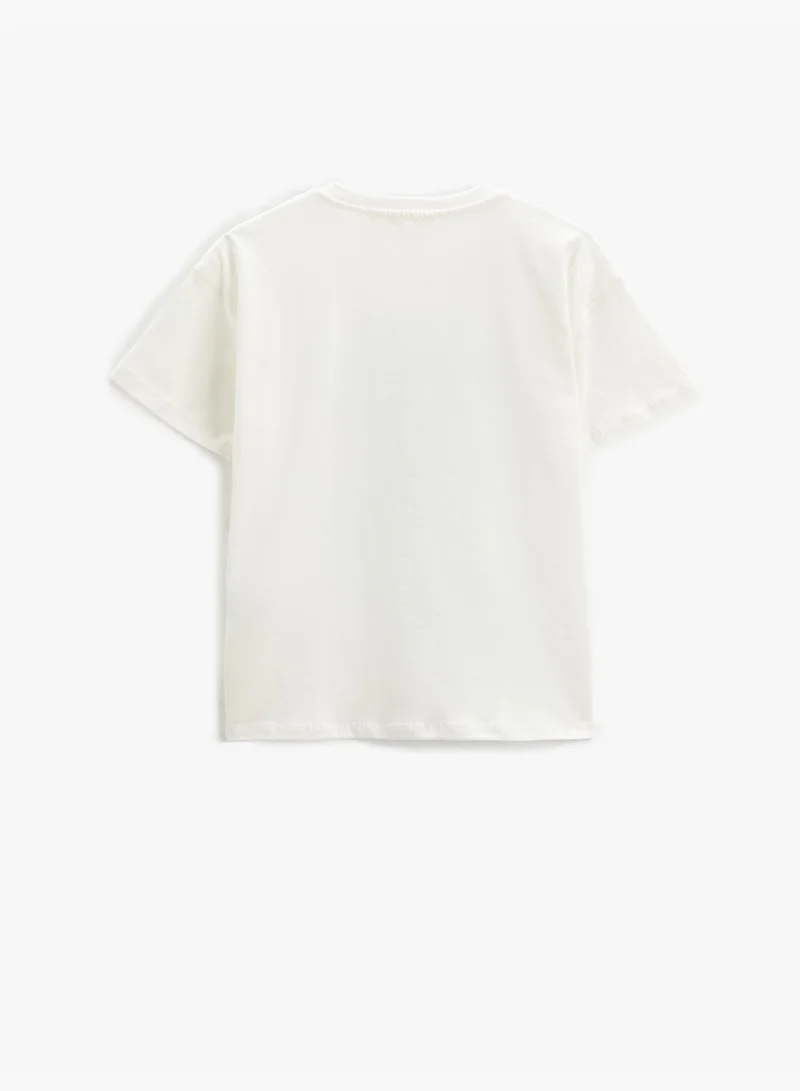 كوتون Atatürk Printed T-Shirt Short Sleeve Crew Neck Cotton