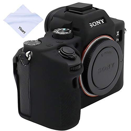 Yisau Case for Sony A7 iii, Professional Silicone Rubber Case Cover Coverable Protective for A7 iii A7r iii a73 a7R 3 Camera + Microfiber Cloth (Black) - Image 2
