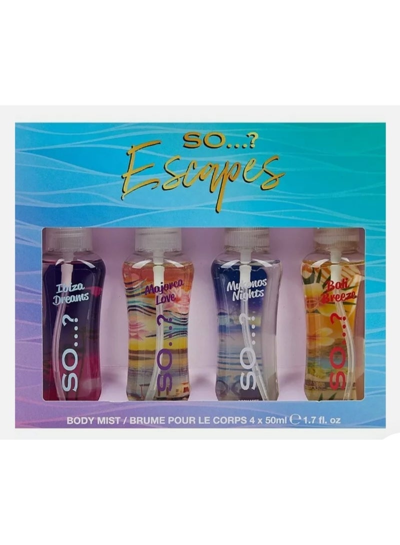 مجموعة متنوعة من معطرات الجسم من إسكيبس، 4 × 50 مل