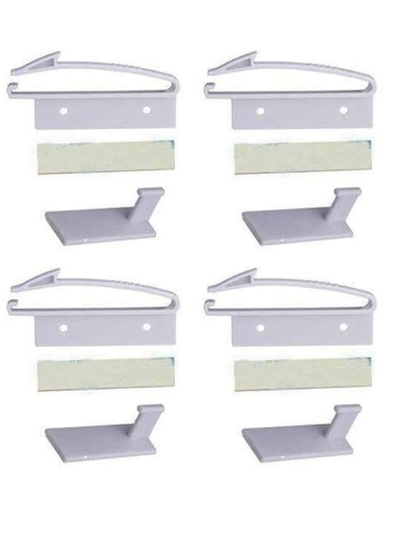 Set of 4 Child Safety Drawer Locks, Invisible Latches with Strong Adhesive for Baby Protection, Compatible with Select Drawers